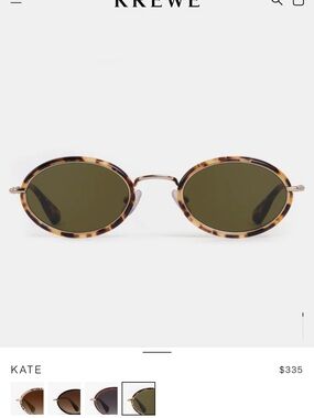 KREWE Kate Oval Tortoiseshell Frame